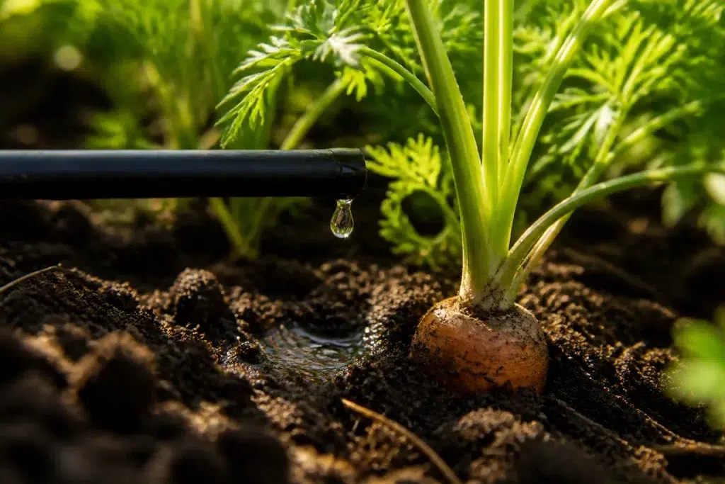 Druppelslang water geven diepe plantwortels bodem